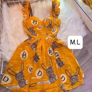 Mini Dress with shorts inside.